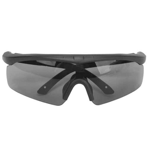 Pongnas Militärbrille, Bequeme, Winddichte, Kratzfeste PC-Schießbrille für den Außenbereich (BLACK) von Pongnas