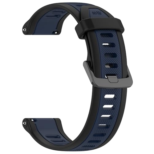 Poo4kark Armband kompatibel mit Universal 22mm Smartwatches, schweißfestes, einfarbiges Sportarmband Silikon mit praktischer Anpassung breiter Kompatibilität (F, 22MM) von Poo4kark