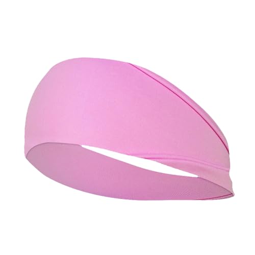 Poo4kark Stirnbänder für Frauen, Yoga, elastische Haarbänder, Workout, Laufen, Sport, rutschfest, Schweiß, Haarwickel für Mädchen Laufzubehör Damen (Pink, One Size) von Poo4kark