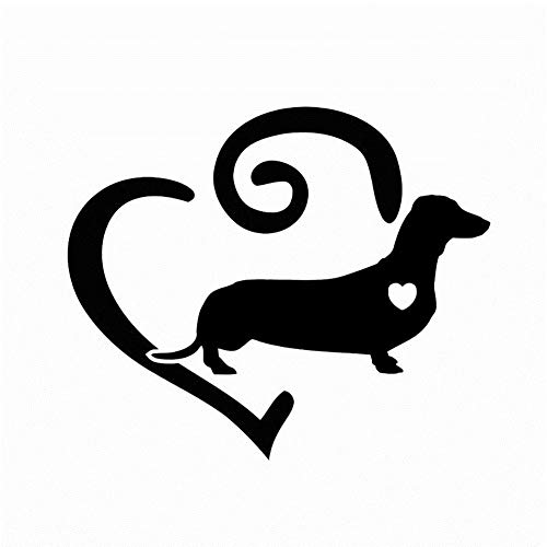 Porfeet Auto Aufkleber, Dackel Liebe Herz PET Kleber Auto Aufkleber Abnehmbare Fahrzeug Dekor Aufkleber Schwarz One Size Porfeet Auto Aufkleber, Dackel Liebe Herz PET Kleber Auto Aufkleber Abnehmbare Fahrzeug Dekor Aufkleber Schwarz One Size von Porfeet