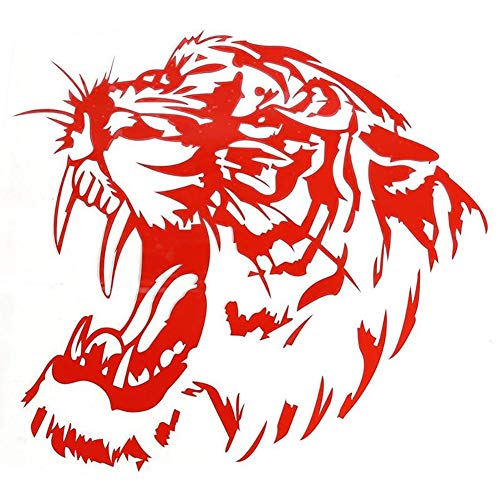 Porfeet Auto-Aufkleber, Wilder Tiger-Raubtier-Aufkleber Im Auto-Motorhauben-Vinyl-Aufkleber-Abziehbilder-Tier-Dekor rot Porfeet Auto-Aufkleber, Wilder Tiger-Raubtier-Aufkleber Im Auto-Motorhauben-Vinyl-Aufkleber-Abziehbilder-Tier-Dekor rot von Porfeet