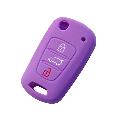 Porfeet Autoschlüsseletui, Silikon-Autoschlüssel-Flip-Cover-Etui Fernschutz-Taschenhalter Kompatibel Mit Hyundai I30 I35 Lila Einheitsgröße Porfeet Autoschlüsseletui, Silikon-Autoschlüssel-Flip-Cover-Etui Fernschutz-Taschenhalter Kompatibel Mit Hyundai I30 I35 Lila Einheitsgröße von Porfeet