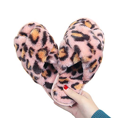 Porfeet Frauen Hausschuhe, Frauen Leopard Cross Band Weiche Plüsch Flauschige Hausschuhe Open Toe Warme Schlafzimmerschuhe Rosa 38 Porfeet Frauen Hausschuhe, Frauen Leopard Cross Band Weiche Plüsch Flauschige Hausschuhe Open Toe Warme Schlafzimmerschuhe Rosa 38 von Porfeet