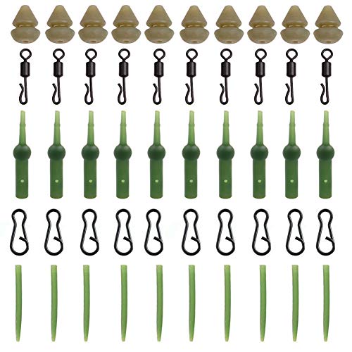 Porfeet Karpfen Angelgerät, 50 Stück/Set Chod Rig Buffer Wirbel Blei Clips Schiebevorrichtungen Karpfen Heli Angelgerät Grün Porfeet Karpfen Angelgerät, 50 Stück/Set Chod Rig Buffer Wirbel Blei Clips Schiebevorrichtungen Karpfen Heli Angelgerät Grün von Porfeet