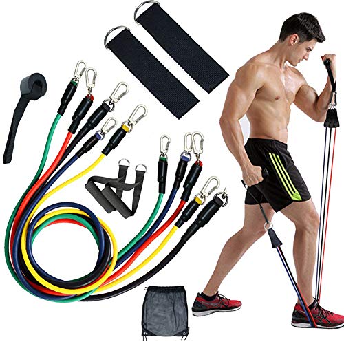 Widerstandsseil-Set, Fitness-Trainings-Widerstandsbänder Latexschläuche Yoga Workout Elastic Pull Rope Set 1 Set von Porfeet