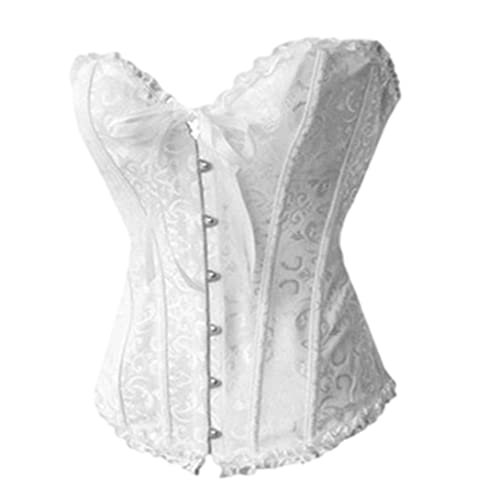 Bustier Korsett Frauen schnüren überbonte überbust Elegante Körper Shaper Korsett Oben m weiß von Porgeel