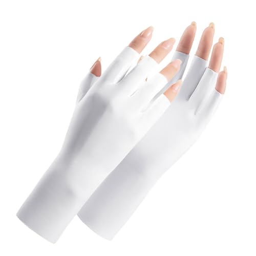 Porgeel UV -Handschuh für Gelmaniküre atmungsaktive UV -Schutzhandschuhe UPF50+ Fingerlose Maniküre Handschuhe für Nagelkunstzubehör von Porgeel