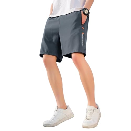 Portakmer Herren Shorts Kurze Hose Cargo Jeans Running Outdoor Baumwolle Herren Shorts Loose Asianxl(55-65Kg) Grau von Portakmer