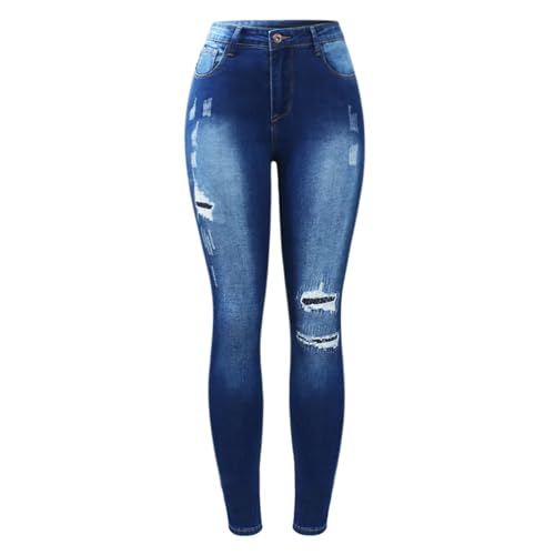 Portakmer Jeans Damen Hose Jeanshose Female Women Jeans Damen XL Blau von Portakmer