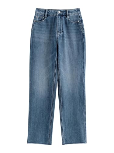 Portakmer Jeans Damen Hose Jeanshose Female Women Jeans Für Damen High Waist M Blau von Portakmer