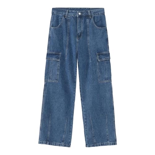 Portakmer Jeans Herren Hose Jeanshose Neue Herren Jeans Straight Leg Hose Asiatische Größe L Deepblue von Portakmer