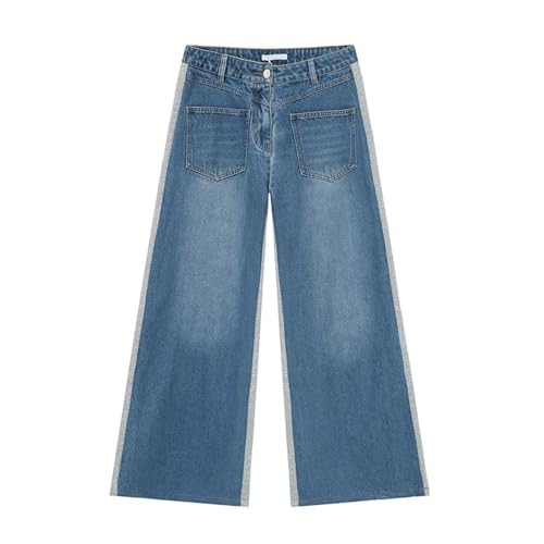 Portakmer Jeans Herren Hose Jeanshose Neue Herren Jeanshose Mit Weitem Bein, Gerader Schnitt, Größe M, Blau von Portakmer