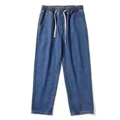 Portakmer Jeans Herren Hose Jeanshose Neue Straight Denim Herren Jeans Wide Leg Jeans L 515-Dunkelblau von Portakmer