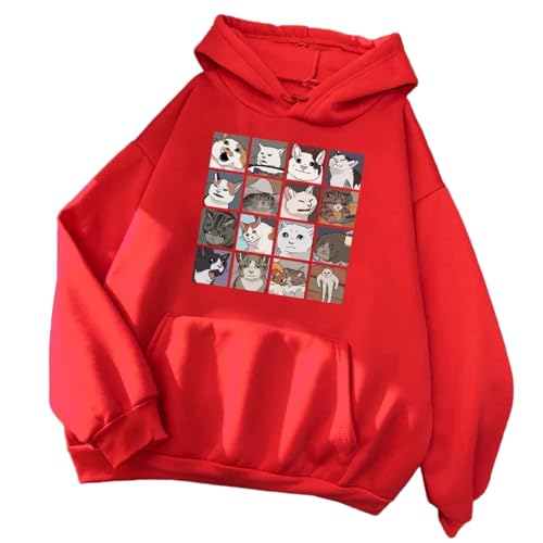 Portakmer Sweatshirts Kapuzenpullover Pullover Hoodies Hoodie Herren Damen Damen Hoodie M Rot von Portakmer