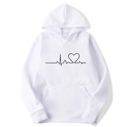 Portakmer Sweatshirts Kapuzenpullover Pullover Hoodies Hoodie Herren Damen Damen Hoodies L Weiss von Portakmer