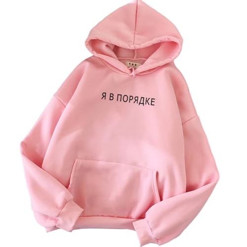 Portakmer Sweatshirts Kapuzenpullover Pullover Hoodies Hoodie Herren Damen Damen Hoodies M Rosa von Portakmer