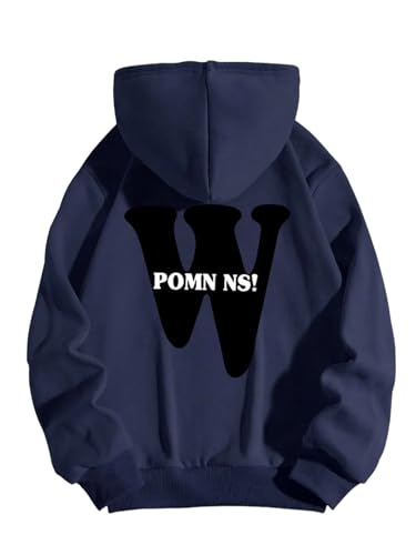 Portakmer Sweatshirts Kapuzenpullover Pullover Hoodies Hoodie Herren Damen Damen Hoodies XXL Dunkelblau von Portakmer