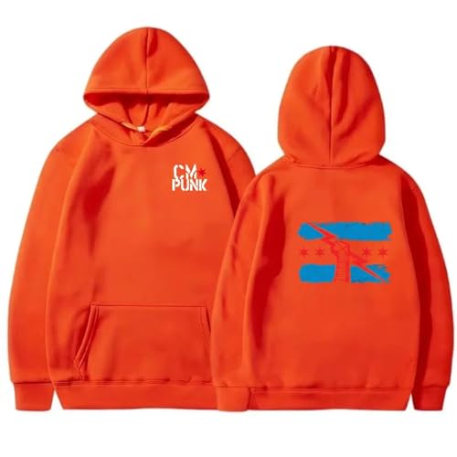 Portakmer Sweatshirts Kapuzenpullover Pullover Hoodies Hoodie Herren Damen Herren Kapuzenpullover XXXL(90Kg-100Kg) Orange von Portakmer