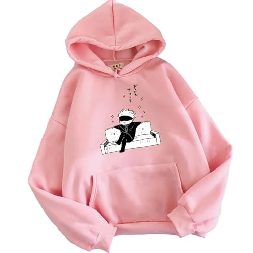 Portakmer Sweatshirts Kapuzenpullover Pullover Hoodies Hoodie Herren Damen Hoodie Damen S(45Kg-50Kg) Rosa von Portakmer