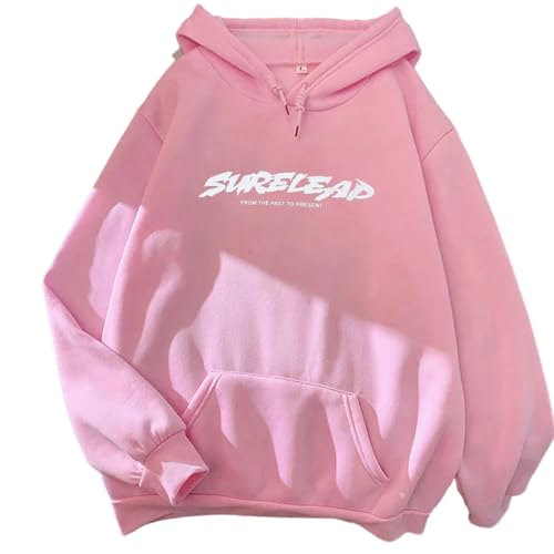 Portakmer Sweatshirts Kapuzenpullover Pullover Hoodies Hoodie Herren Damen Hoodie Für Herren XXL (80Kg-90Kg) Rosa von Portakmer