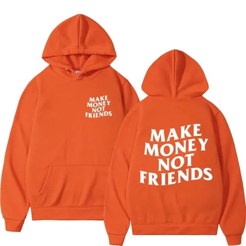 Portakmer Sweatshirts Kapuzenpullover Pullover Hoodies Hoodie Herren Damen Hoodie Herren Damen S(45Kg-50Kg) Orange von Portakmer