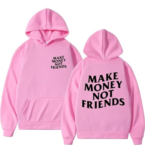 Portakmer Sweatshirts Kapuzenpullover Pullover Hoodies Hoodie Herren Damen Hoodie Herren Damen XXL(80Kg-90Kg) Rosa von Portakmer