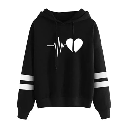 Portakmer Sweatshirts Kapuzenpullover Pullover Hoodies Hoodie Herren Damen Kapuzenjacke Damen M Schwarz von Portakmer