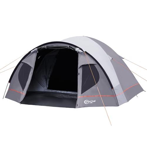 PORTAL Blackout Zelt 3-4 Perosonen mit Vorzelt Camping Kuppelzelt 4000mm wasserdicht Familienzelt Festivalzelt Outdoor für Camping Reise PORTAL Blackout Zelt 3-4 Perosonen mit Vorzelt Camping Kuppelzelt 4000mm wasserdicht Familienzelt Festivalzelt Outdoor für Camping Reise von Portal