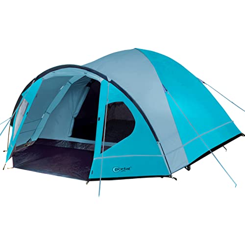 PORTAL Zelt 3-4 Perosonen Camping wasserdicht 4000mm Kuppelzelt mit Vorzelt Familienzelt Festivalzelt für Camping Reise Trekking Garten PORTAL Zelt 3-4 Perosonen Camping wasserdicht 4000mm Kuppelzelt mit Vorzelt Familienzelt Festivalzelt für Camping Reise Trekking Garten von Portal