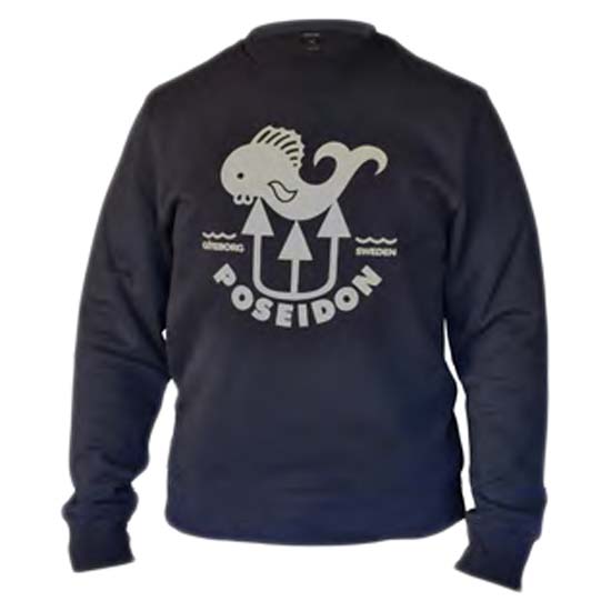 Poseidon Fish Sweatshirt Schwarz L Mann von Poseidon