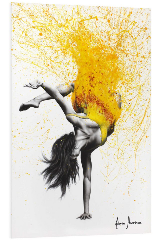 Posterlounge Forex-Bild Ashvin Harrison, Break Dance im gelben Kleid, Illustration Posterlounge Forex-Bild Ashvin Harrison, Break Dance im gelben Kleid, Illustration von Posterlounge