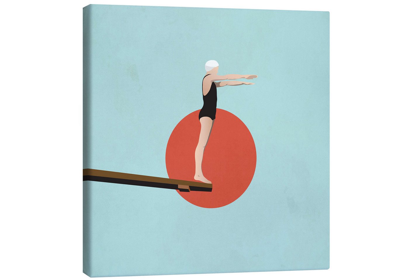 Posterlounge Leinwandbild Layla Oz, Sprungbrett, Badezimmer Maritim Illustration Posterlounge Leinwandbild Layla Oz, Sprungbrett, Badezimmer Maritim Illustration von Posterlounge