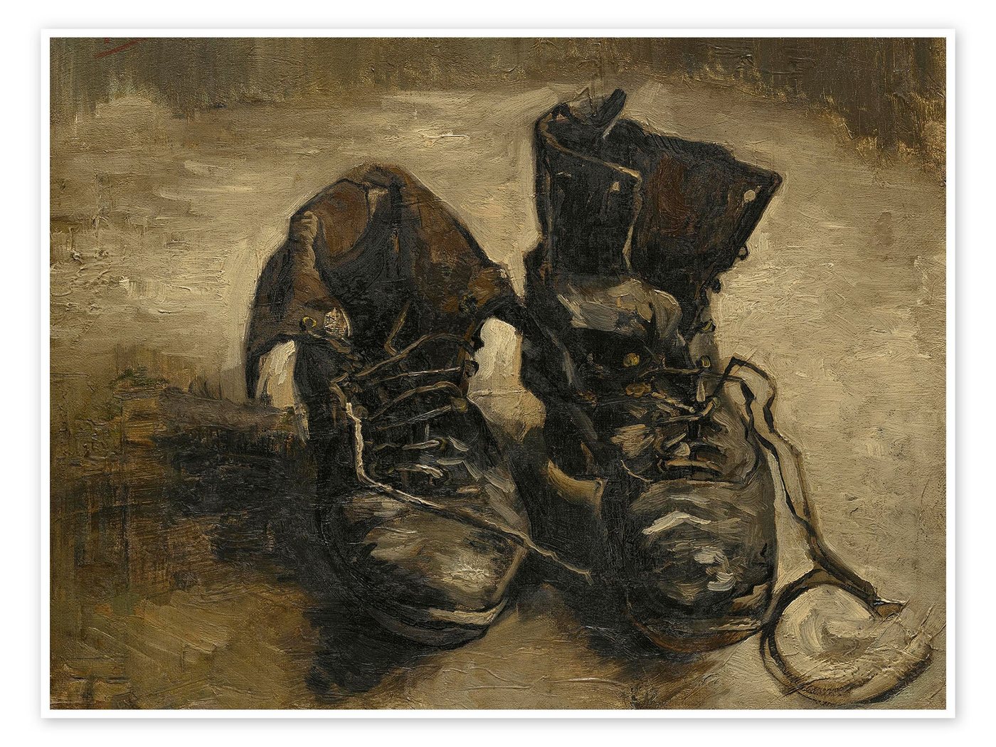 Posterlounge Poster Vincent van Gogh, Schuhe, 1886, Wohnzimmer Malerei von Posterlounge