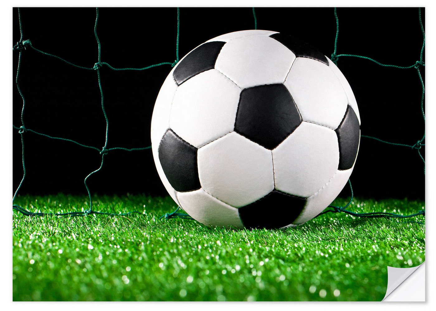 Posterlounge Wandfolie Editors Choice, Fußball im Tor, Fotografie Posterlounge Wandfolie Editors Choice, Fußball im Tor, Fotografie von Posterlounge