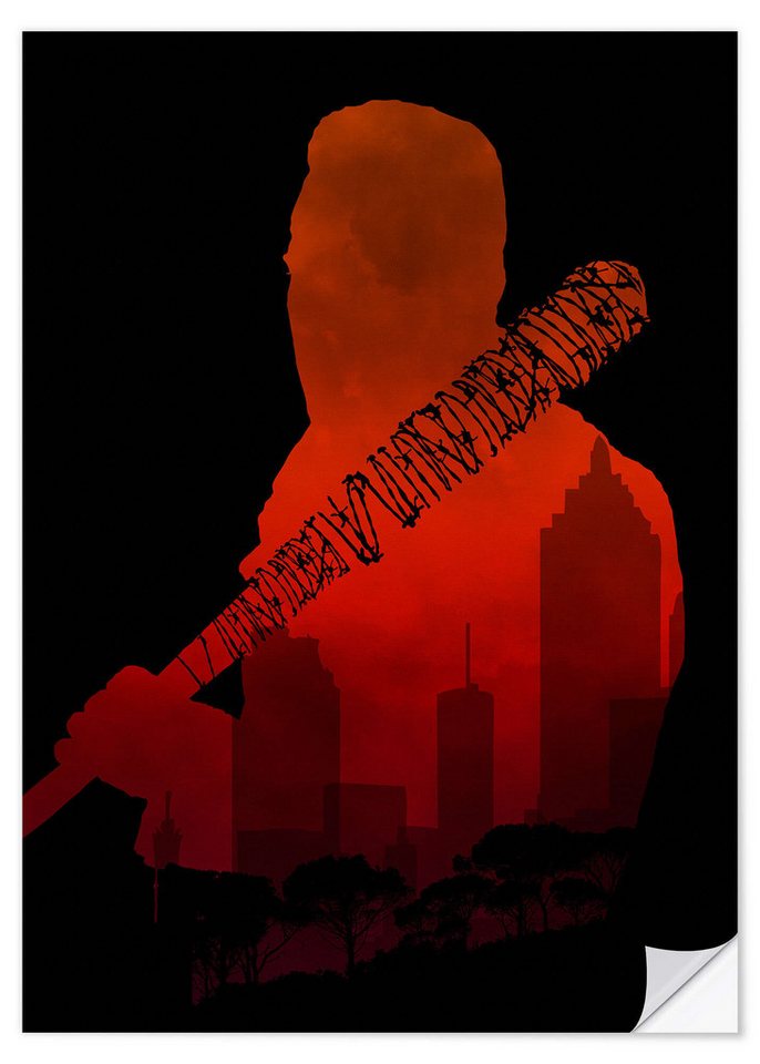 Posterlounge Wandfolie HDMI2K, The Walking Dead - Negan and his beautiful Lucille, Grafikdesign Posterlounge Wandfolie HDMI2K, The Walking Dead - Negan and his beautiful Lucille, Grafikdesign von Posterlounge