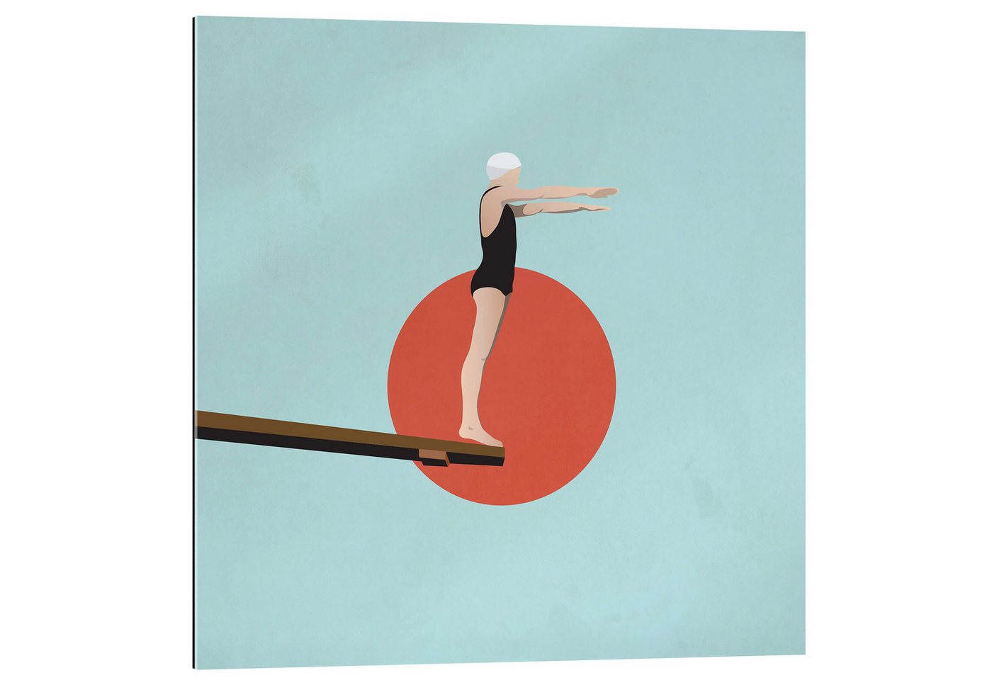 Posterlounge XXL-Wandbild Layla Oz, Sprungbrett, Badezimmer Maritim Illustration Posterlounge XXL-Wandbild Layla Oz, Sprungbrett, Badezimmer Maritim Illustration von Posterlounge