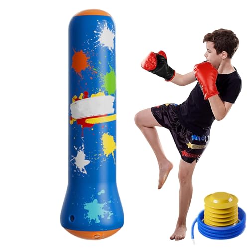 Poupangke Aufblasbarer Boxsack für Kinder,Aufblasbarer Kinder-Boxsack - Box-Zieltasche,Lustiger Box-Säulenbecher, Box-Zieltasche mit Pumpe für Training im Innen- und Außenbereich Poupangke Aufblasbarer Boxsack für Kinder,Aufblasbarer Kinder-Boxsack - Box-Zieltasche,Lustiger Box-Säulenbecher, Box-Zieltasche mit Pumpe für Training im Innen- und Außenbereich von Poupangke