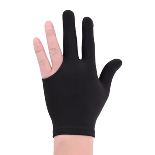 Poupangke Billardtisch-Handschuhe für die Linke Hand,Billard-Handschuhe für die Linke Hand | -Queue-Sporthandschuhe | Elastische Show-Handschuhe für Herren und Damen für Billardschützen, von Poupangke