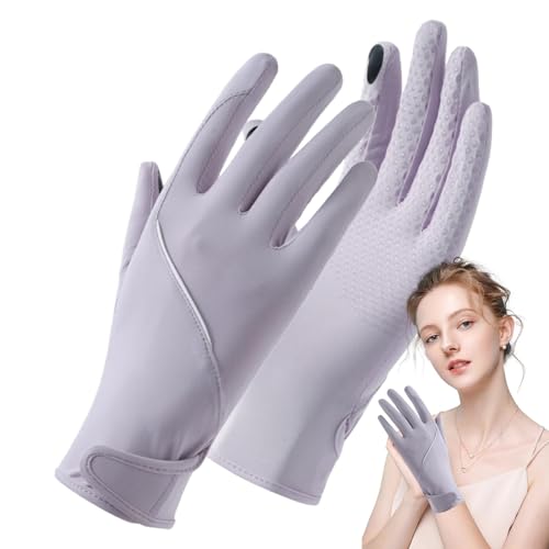 Poupangke Sonnenschutzhandschuhe, UV-Schutzhandschuhe für Damen - Kühlende UV-Schutzhandschuhe zum Fahren | UV-Schutz, schweißabsorbierend, kühlende Sonnen-UV-Handschuhe zum Fahren, Radfahren von Poupangke
