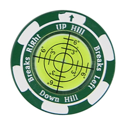 Green Reader Ballmarker, Zinklegierung, professioneller Golf-Putting-Marker, tragbares Golfzubehör für Golfliebhaber von Povanjer