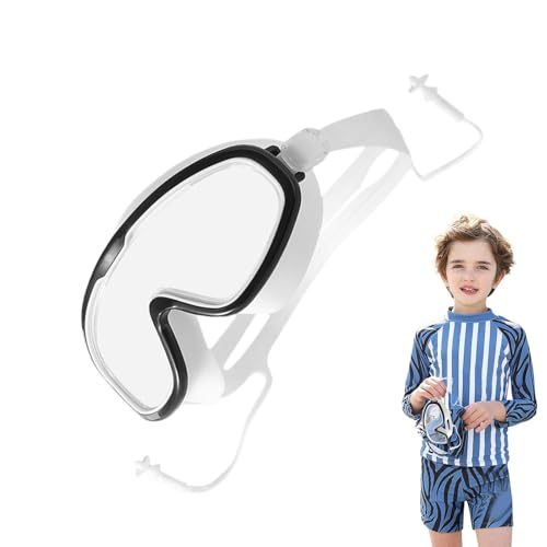 Kinder-Schwimmbrille – Kinder-Schwimmbrille, Schnorchel, Anti-Beschlag, 180-Grad-Brille, klare Sicht, Kinder-Schnorchelausrüstung, PC-Gläser, Brille für Jugendliche zum Tauchen, Schnorcheln, Schwimmen von Povanjer