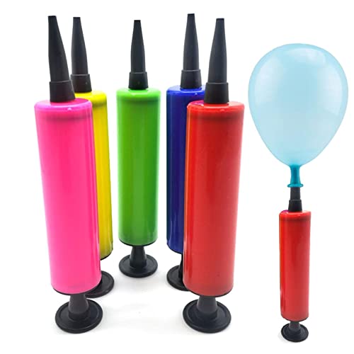 Luftballonpumpe,Tragbare Luftpumpe Ballonpumpe Inflator | Zubehör für Kinderparty-Luftballons, manuelle Pumpe für Luftballons (zufällige Farbe) von Povanjer