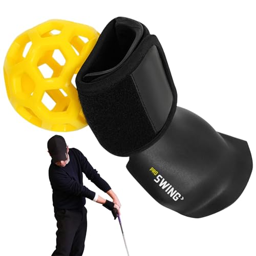 Povanjer Golf-Trainings-Handgelenkschlaufe – Golfschwung-Ausrichtungsbandage & Trainingshilfe – Golfschwung-Trainingshilfe, Golf-Handgelenktrainer-Hilfe, verstellbares Golf-Trainingsgerät für das von Povanjer