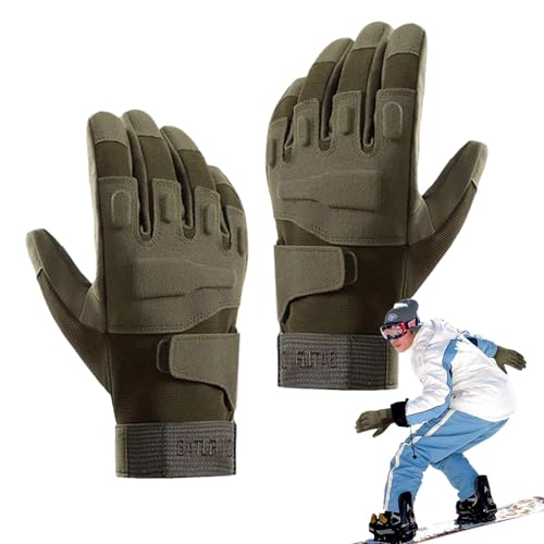 Povanjer Vollfinger-Winter-Fahrradhandschuhe, warme Winterhandschuhe - Vollfinger-REIT-Winterhandschuhe,rutschfeste Unisex-Thermohandschuhe zum Laufen, Gehen, Reiten von Povanjer