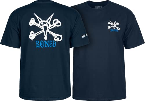 Powell-Peralta Rat Bones T-Shirt, Marineblau, Größe XXL von Powell Peralta