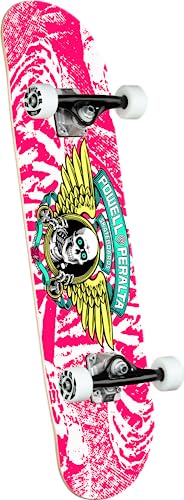 Powell Peralta Winged Ripper Skateboard, 17,8 x 71,1 cm, Weiß/Pink von Powell Peralta