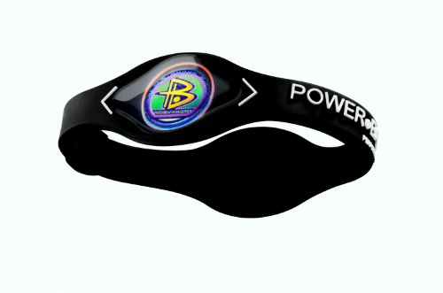 Original: Power Balance Silikon Armband schwarz weiße Schrift - M ( 19 cm ) von Power Balance