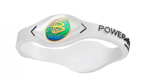 Power Balance Silikon-armband, white / black, L, GWSA09WT00BKLP von Power Balance