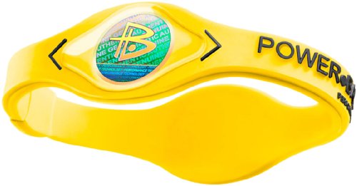 Power Balance Uni Sport Silikonarmband, gelbes armband/schwarze schriftzeichen, L, IWSA09YL00BKLP von Power Balance