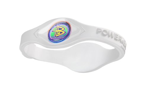 PowerBalance Silicone Wristband Power Balance Armband White-White L von Power Balance